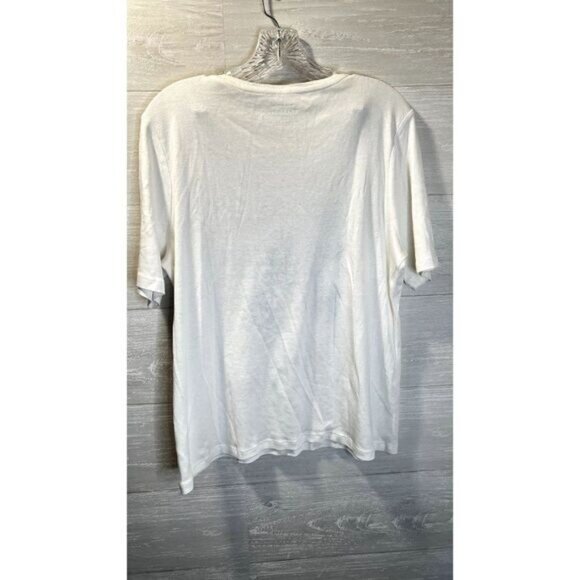 Talbots Women Embellished Beads Sequins Tee Jardins d' Herbes Embroidered top - Picture 3 of 5